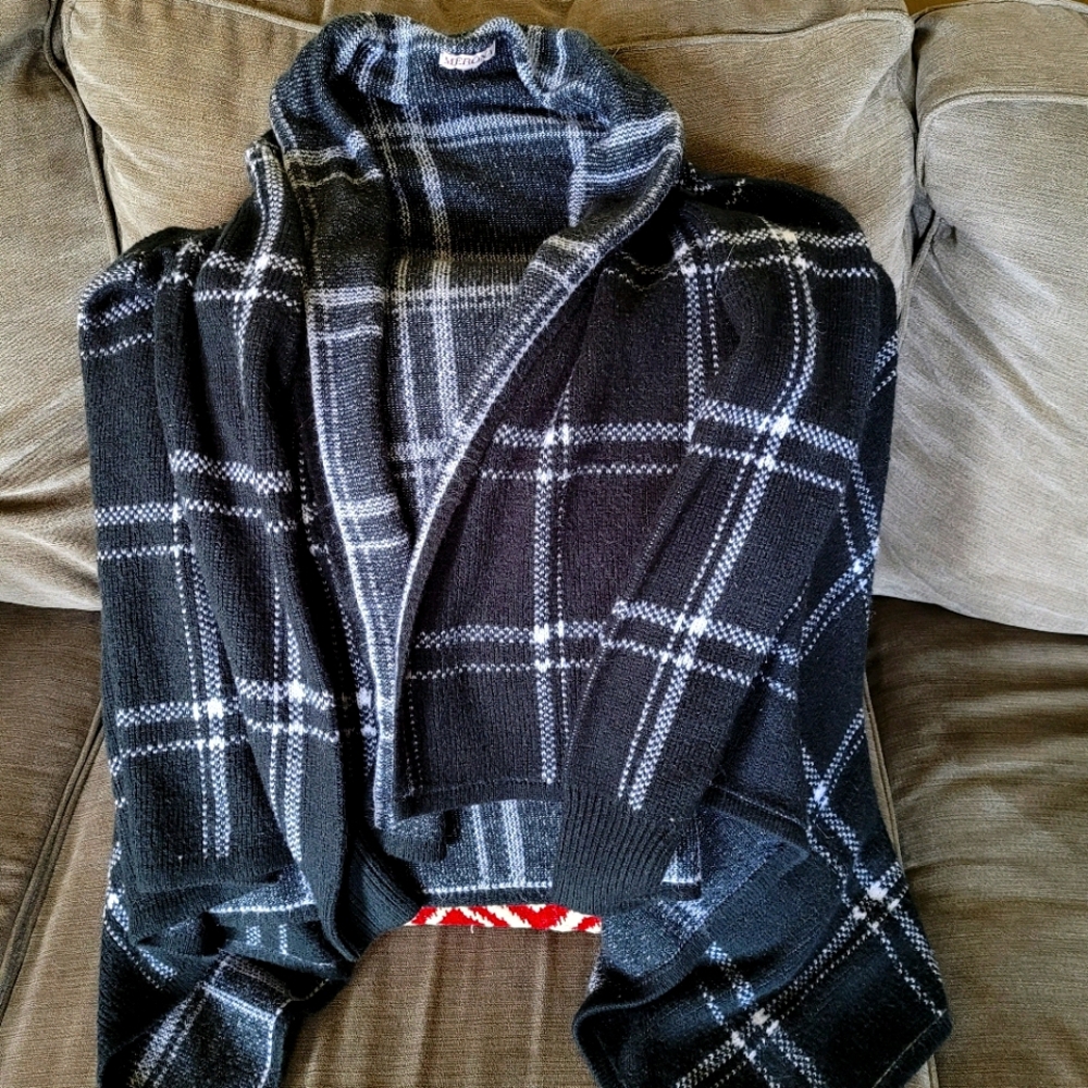 Scarf sweater cardigan